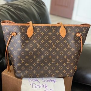 Neverfull mm with Ballerina rose interior